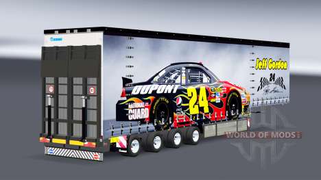 Шторный полуприцеп Krone NASCAR для Euro Truck Simulator 2