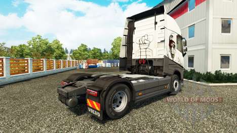 Скин Lion Cool на тягач Volvo для Euro Truck Simulator 2