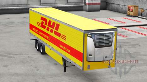 Скин DHL на рефрижераторный полуприцеп для American Truck Simulator