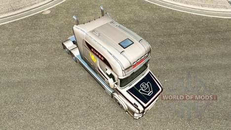 Скин Vabis V8 Metallic на тягач Scania T для Euro Truck Simulator 2
