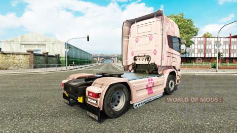 Скин Pink Panter на тягач Scania для Euro Truck Simulator 2