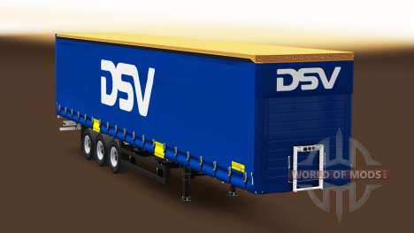 Шторный полуприцеп Schmitz Cargobull DSV для Euro Truck Simulator 2