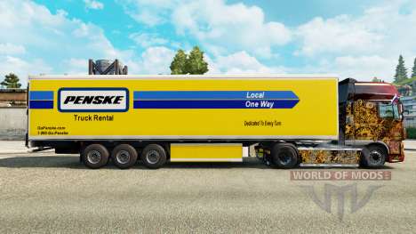 Скин Penske на рефрижераторный полуприцеп для Euro Truck Simulator 2