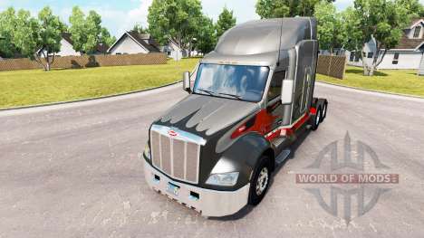 Хромированный бампер на тягач Peterbilt 579 для American Truck Simulator