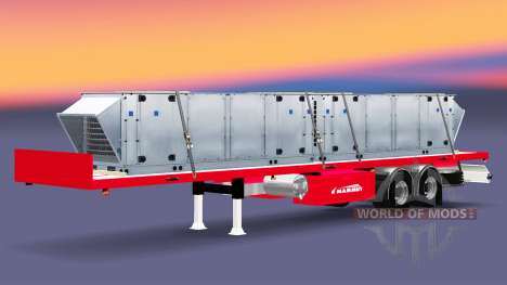 Полуприцеп-платформа Mammut с различными грузами для Euro Truck Simulator 2