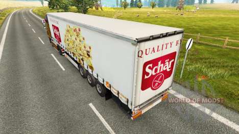Скин Schar на шторный полуприцеп для Euro Truck Simulator 2