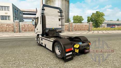Скин Brushed Aluminum на тягач Iveco для Euro Truck Simulator 2