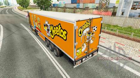 Скин Cheetos на рефрижераторный полуприцеп для Euro Truck Simulator 2