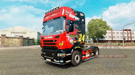 Скин NASCAR на тягач Scania для Euro Truck Simulator 2