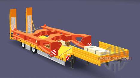 Низкорамный трал Fliegl с грузами для Euro Truck Simulator 2