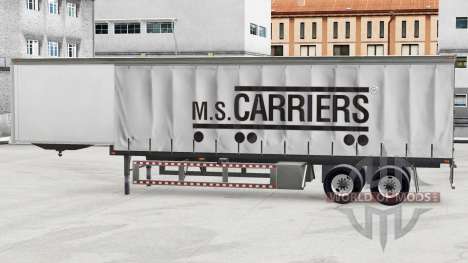 Скин M.S. Carriers на шторный полуприцеп для American Truck Simulator