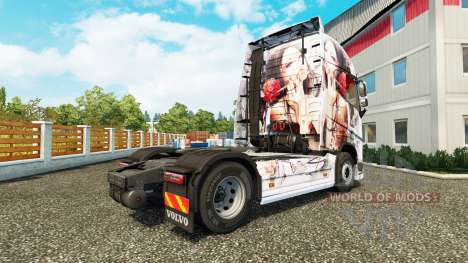Скин Artistic Girl на тягач Volvo для Euro Truck Simulator 2