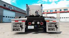 Брызговики I Support Single Moms v2.1 для American Truck Simulator
