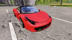 Ferrari 458 Italia для Farming Simulator 2017