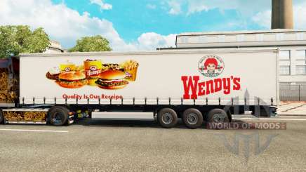 Скин Wendys на шторный полуприцеп для Euro Truck Simulator 2