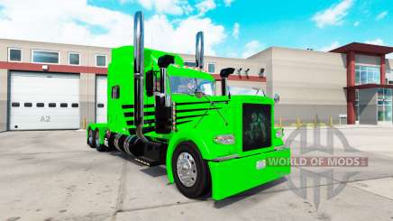 Скин Green Envy Express на тягач Peterbilt 389 для American Truck Simulator