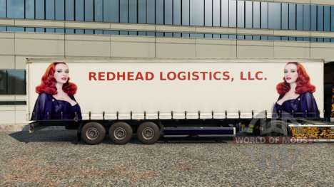 Скины Redhead Logistics на полуприцеп для Euro Truck Simulator 2