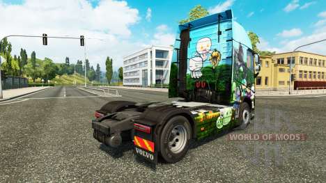 Скин Minecraft на тягач Volvo для Euro Truck Simulator 2