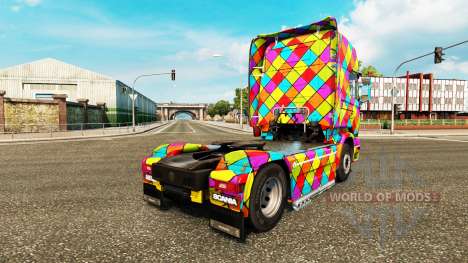 Скин Arlequin на тягач Scania для Euro Truck Simulator 2
