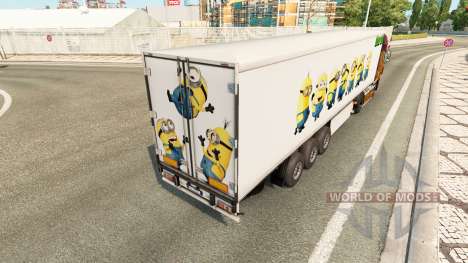 Скин Minions на полуприцеп для Euro Truck Simulator 2