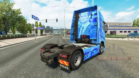 Скин Paul Walker R.I.P. на тягач Volvo для Euro Truck Simulator 2