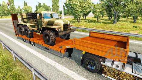 Полуприцепы с военной техникой v1.6 для Euro Truck Simulator 2