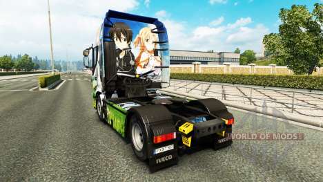 Скин Sword Art Online на тягач Iveco для Euro Truck Simulator 2