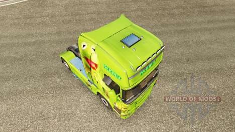 Скин Kermit the Frog на тягач Scania для Euro Truck Simulator 2