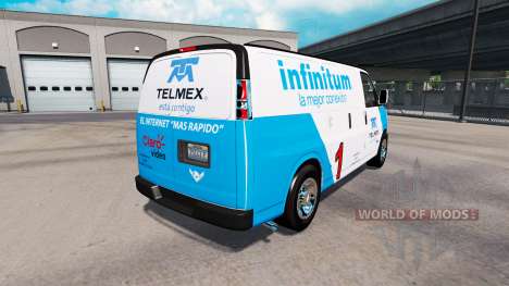 Скин Telmex на тягач Chevrolet Express 3500 для American Truck Simulator