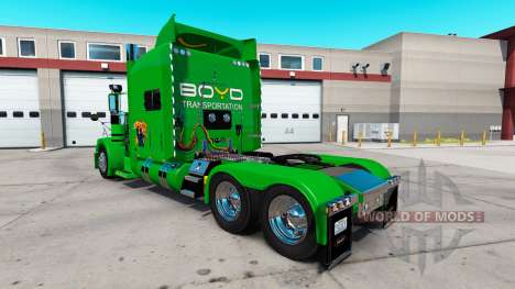 Скин Boyd Transportation на тягач Peterbilt 389 для American Truck Simulator