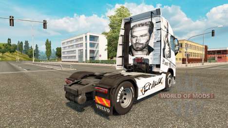 Скин Paul Walker на тягач Volvo для Euro Truck Simulator 2