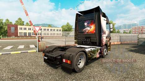 Скин Tokyo Ghoul на тягач Mercedes-Benz для Euro Truck Simulator 2