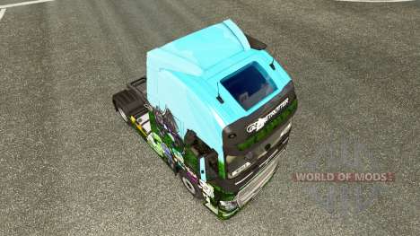 Скин Minecraft на тягач Volvo для Euro Truck Simulator 2