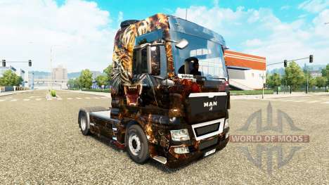Скин Tiger на тягач MAN для Euro Truck Simulator 2