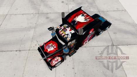 Скин High School DxD Anime на Peterbilt 389 для American Truck Simulator