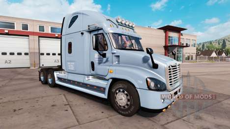 Скин ADL на тягач Freightliner Cascadia для American Truck Simulator