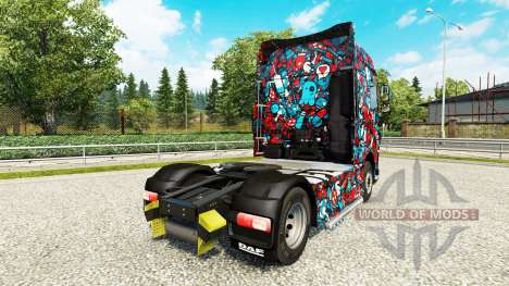 Скин Cool Pop на тягач DAF для Euro Truck Simulator 2