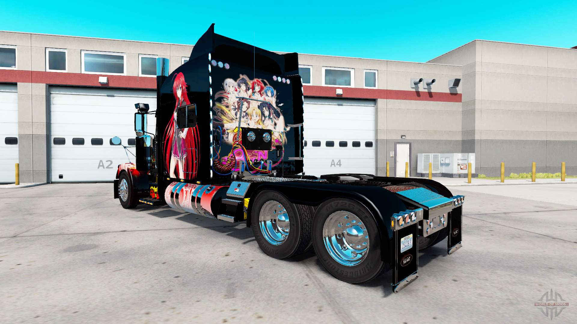 Скин High School DxD Anime на Peterbilt 389 для American Truck Simulator