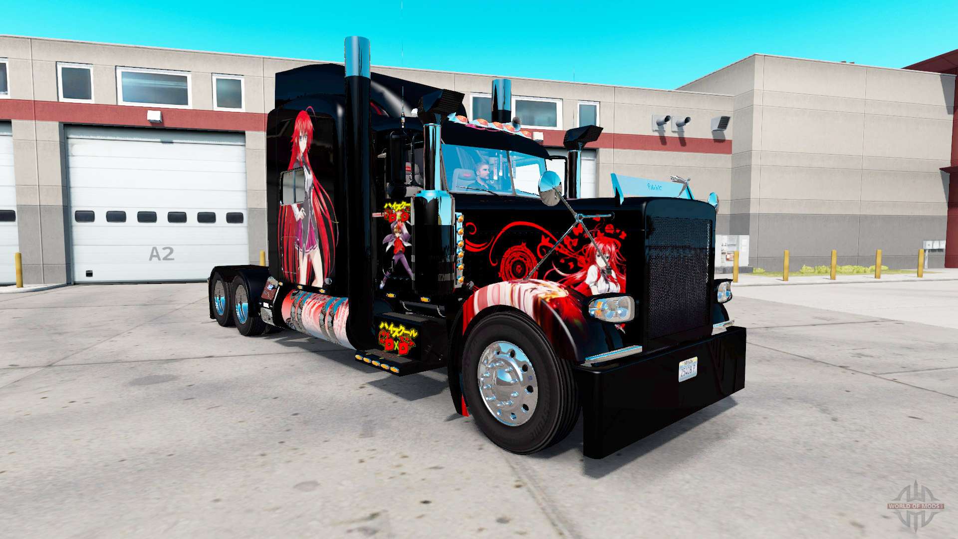 Скин High School DxD Anime на Peterbilt 389 для American Truck Simulator