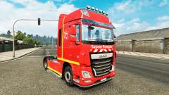 Скин Sapeur Pompier на тягач DAF для Euro Truck Simulator 2
