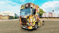 Скин Graffiti на тягач Scania для Euro Truck Simulator 2