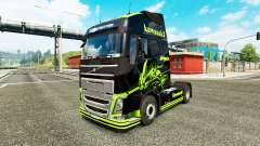 Скин Kawasaki Ninja на тягач Volvo для Euro Truck Simulator 2
