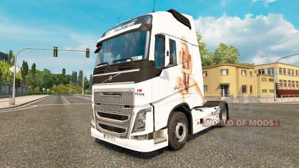 Скин I Love Pussy на тягач Volvo для Euro Truck Simulator 2