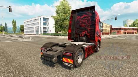 Скин Demon Skull на тягач Volvo для Euro Truck Simulator 2