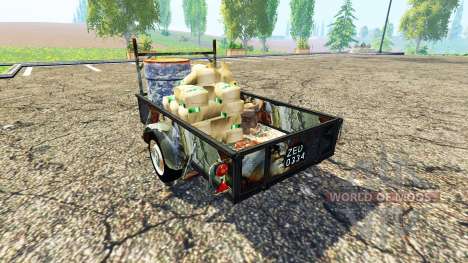 Сервисный одноосный прицеп для Farming Simulator 2015