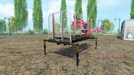 Лесовозная платформа с манипулятором v1.2 для Farming Simulator 2015