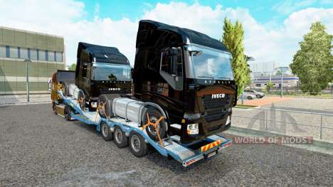 Полуприцеп-автовоз с грузами тягачей для Euro Truck Simulator 2