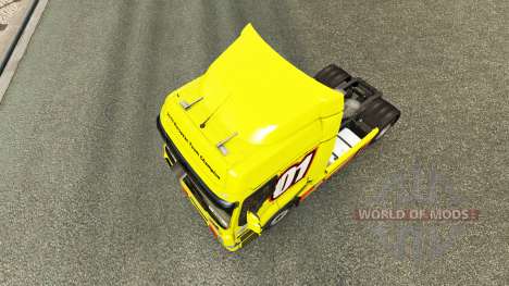 Скин Racing Yellow на тягач Renault Premium для Euro Truck Simulator 2