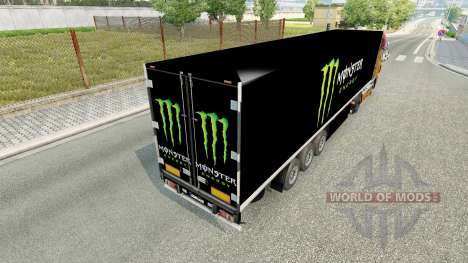 Скин Monster Energy на полуприцеп для Euro Truck Simulator 2