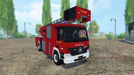 Mercedes-Benz Actros 4141 Belgian Fire Truck для Farming Simulator 2015